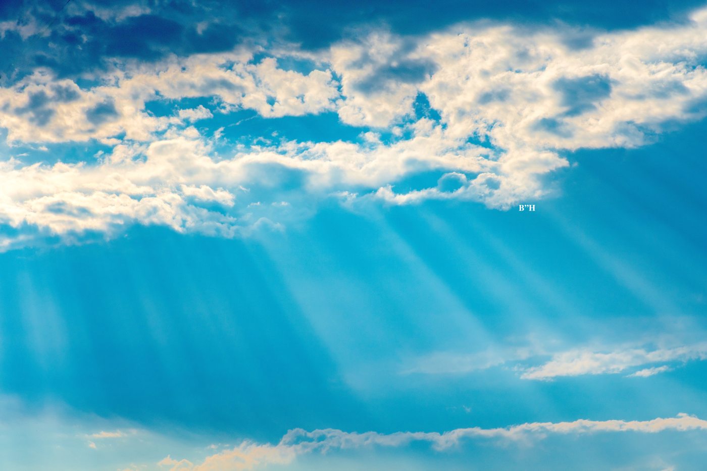 clouds, sky, streaming sunlight. My child is in heaven