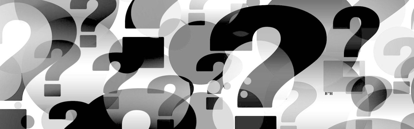 question marks in black and white, asking why