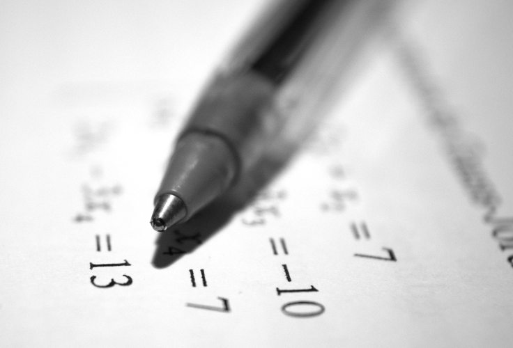pen, paper, numbers, arithmetic concept