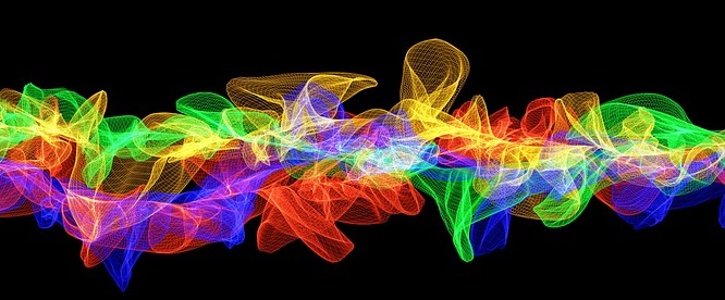 colorful waves illustrating brain thought