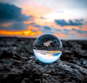 globe reflection
