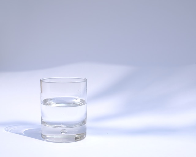 glass half full half empty