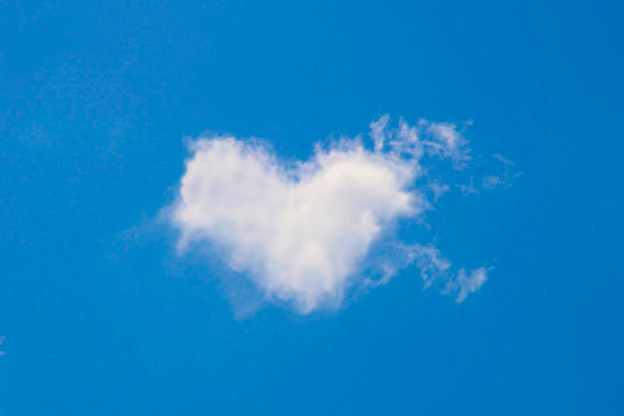 heart cloud in blue sky my advocate in heaven
