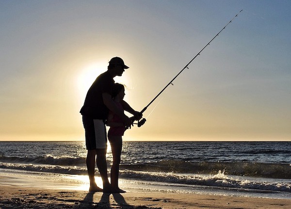 man fishing with adolescent daughter, child loss at any age man fishing with adolescent daughter, child loss at any age