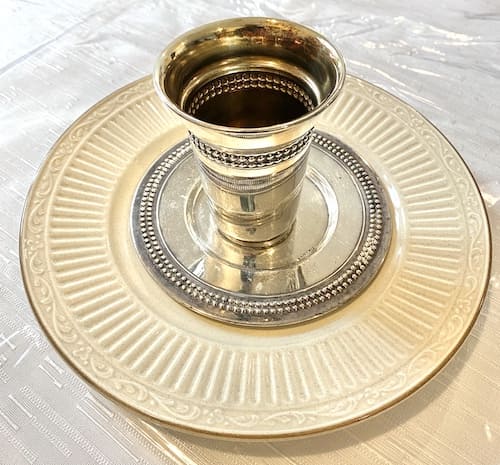 Jacob's silver kiddush cup. Keeping a child's memory alive.