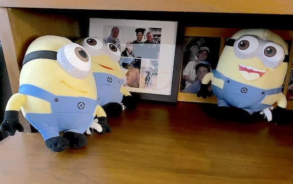 Plush minions Jacob gave me. Keeping a child's memory alive.